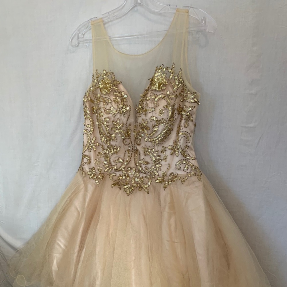 Gold Formal Party Dress